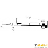612MD - лезвие 5,5 мм с подгибом 1,5мм - для пайки PLCC (к TechTool)