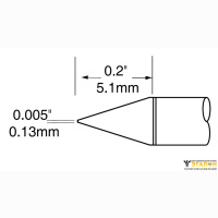 Metcal UFTC-7CN01. Паяльное жало для MX-UF коническое 0.13 &times; 5 мм