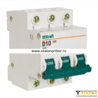 Автоматический выключатель ВА-101 3п 10А 4,5кА DEKraft хар D