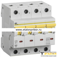 Автоматический выключатель ВА47-60M 4п 25А 6кА ИЭК хар-ка С