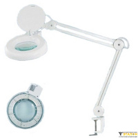 ELK 8606L (8 диоптрий). Лупа настольная на струбцине X8 со светодиодной подсветкой