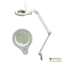 ELK 8606AL (3 диоптрии). Лупа настольная на струбцине X3 со светодиодной подсветкой