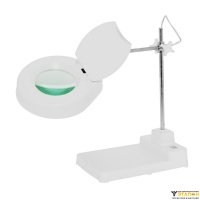 ELK 8608E-D (5 диоптрий).Лупа настольная на подставке X5 с кольцевой люминесцентной подсветкой