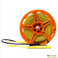 WAPRZ050YEBBSZЕ - провод измерительный 50м на катушке экранированный с разъёмами "банан" жёлтый