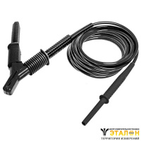 WAPRZ1X8BLKROE15KV - провод измерительный 1,8м экранированный с разъемом "банан" и зажимом "крокодил" 15кВ черный
