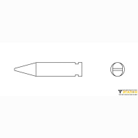 Weller XH D (T0054491199). Жало паяльное 4,0 мм клиновидное прямое
