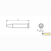 Weller XT CS (T0054471699). Жало паяльное 3,2 мм коническое прямое