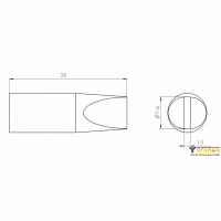 Weller RTUS 076 S MS (T0050113599). Жало паяльное 7,6 мм клиновидное активного типа