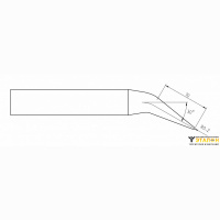Weller RTUS 004 C X MS (T0050112499). Жало паяльное 0,4 мм коническое изогнутое активного типа