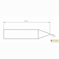Weller RTUS 004 C MS (T0050112199). Жало паяльное 0,4 мм коническое активного типа