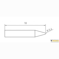 Weller RTMS 008 C MS (T0050109299). Жало паяльное 0,8 мм коническое активного типа