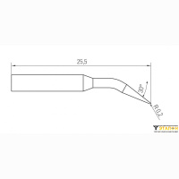 Weller RTMS 004 C X MS (T0050110299). Жало паяльное 0,4 мм коническое изогнутое активного типа