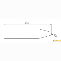 Weller RTU 016 C MS (T0050105199). Жало паяльное 1,6 мм коническое активного типа