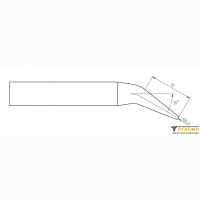 Weller RTU 008 C x MS (T0050105399). Жало паяльное 0,8 мм коническое изогнутое активного типа