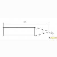 Weller RTU 008 C MS (T0050105099). Жало паяльное 0,8 мм коническое активного типа