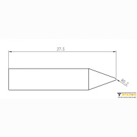 Weller RTU 004 C MS (T0050104999). Жало паяльное 0,4 мм коническое активного типа