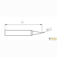 Weller RTP 002 C (T0050103399). Жало паяльное 0,2 мм коническое активного типа