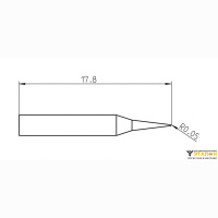 Weller RTP 001 C NW MS (T0050101499). Жало паяльное 0,1 мм несмачиваемое коническое активного типа