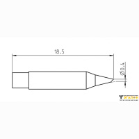 Weller RTM 004 B MS (T0050100399). Жало паяльное 0,4 мм коническое со скосом активного типа