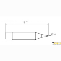 Weller RTM 002 C L MS (T0050100199). Жало паяльное 0,2 мм коническое активного типа