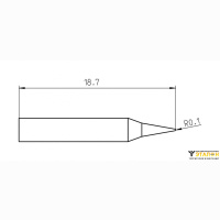 Weller RTM 002 C L (T0050100099). Жало паяльное 0,2 мм коническое активного типа