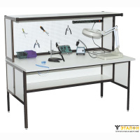 Стол монтажника радиоаппаратуры с антистатической столешницей АРМ-4110-ESD