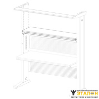 ДЕ-ПО-12-4 ESD RAL7035 - дополнительная полка для рабочих столов Дельта 1200х400 мм, антистатическое исполнение