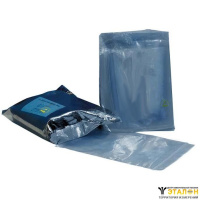 MC 356x457 - серо-голубой металлизированный упаковочный пакет 80 микрон c zip-защелкой