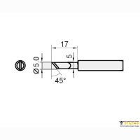 5SI-216N-K - жало сменное (ножевидное скос 45 градусов диаметр 5 мм)