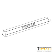 1/2 ДЕ-ЭПА-12-4 - панель электромонтажная под полку/столешницу для рабочих столов Дельта 1200 мм (4 розетки)