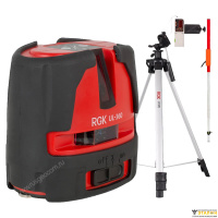 Комплект: лазерный уровень RGK UL-360 с калибровкой + штатив приемник рейка платформа