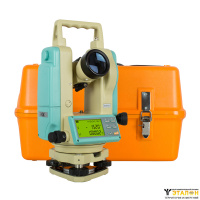 Комплект теодолит RGK T-02 (оптический отвес) с поверкой штатив рейка - 3 в 1
