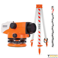 Комплект оптический нивелир RGK N-38 с поверкой + штатив S6-N + рейка AMO S5