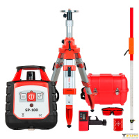 Комплект: ротационный нивелир RGK SP-100 + штатив RGK SH-170 рейка RGK LR-2