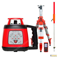 Комплект: ротационный нивелир RGK SP-310 + элевационный штатив RGK SH-170 + рейка RGK LR-2 + дальномер RGK DL100