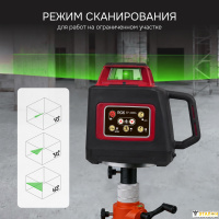 Ротационный нивелир RGK SP-400G с калибровкой