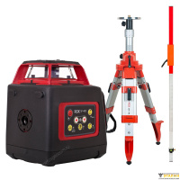 Комплект: ротационный нивелир RGK SP-400 с калибровкой + штатив RGK SH-170 рейка RGK LR-2