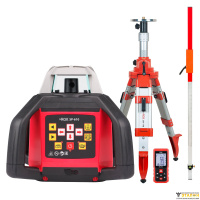 Комплект: ротационный нивелир RGK SP-610 с калибровкой + элевационный штатив RGK SH-170 + рейка RGK LR-2 + дальномер RGK DL100