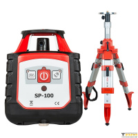 Комплект: ротационный нивелир RGK SP-100 с калибровкой + элевационный штатив RGK SH-170