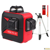 Комплект: лазерный уровень RGK PR-3R + штатив рейка приемник