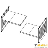 КП-ТВ LAB RAL9010 - комплект полок для тумбы ТВ LAB