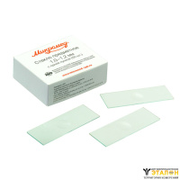 Стекло предметное 1,0-1,2 мм с одной лункой (50шт.)