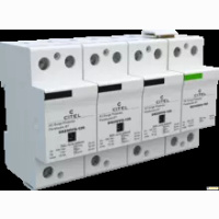 CITEL DS254VG-120/G Схема (3+1), 4 полюса, моноблочный сборный, Тип 1+2+3,Iimp=100kA, Imax=280kA,индикатор+сигнализация
