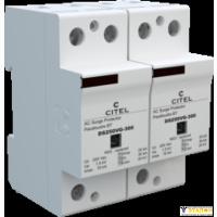 CITEL DS252VG-300 Схема (2+0), 2 полюса, моноблочный сборный, Тип 1+2+3,Iimp=50kA, Imax=140kA,индикатор+сигнализация