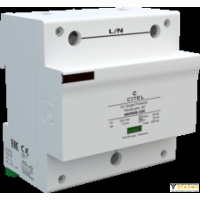CITEL DS500E-320 УЗИП Тип 1+2, Схема (1+0), 1 полюс, TN, UN230/UC320 Vac, Iimp=50kA, In=50kA (сигнализация визуальная + дистанционная)