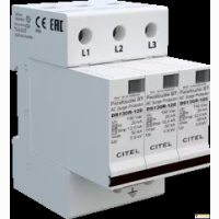 CITEL DS133RS-120 УЗИП Тип 1+2, Схема (3+0), 3 полюса, TNC, UN120/UC150 Vac, Iimp=12,5kA, In=20kA, Iimp total=37,5kA (сигнализация визуальная + дистанционна