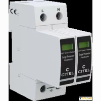 CITEL DAC1-13VG-20-320 УЗИП Тип 1+2+3, Схема (2+0), 2 полюса, TT-TN, 320 Vac, Iimp=12,5kA, Itota=25kA, In=20kA, Imax=50kA (сигнализация визуальная)