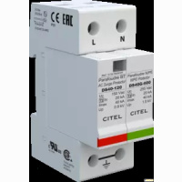 CITEL DS42-120/G УЗИП Тип 2, Схема (1+1), 2 полюса, TT-TN, UN120/UC150 Vac, In=20kA, Imax=40kA, Imax total=40kA (сигнализация визуальная)