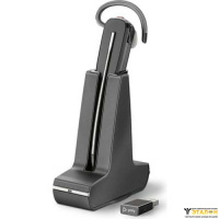 Plantronics Savi 8240-M UC — беспроводная гарнитура для ПК (моно, DECT, адаптер D200-M USB-C, Microsoft, трансформер)
