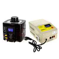 SUNTEK 2000ВА (8А, 0-300В) + SUNTEK ЭМ 2000 ВА - комплект автотрансформатора ЛАТР однофазного и электромеханического стабилизатора напряжения
